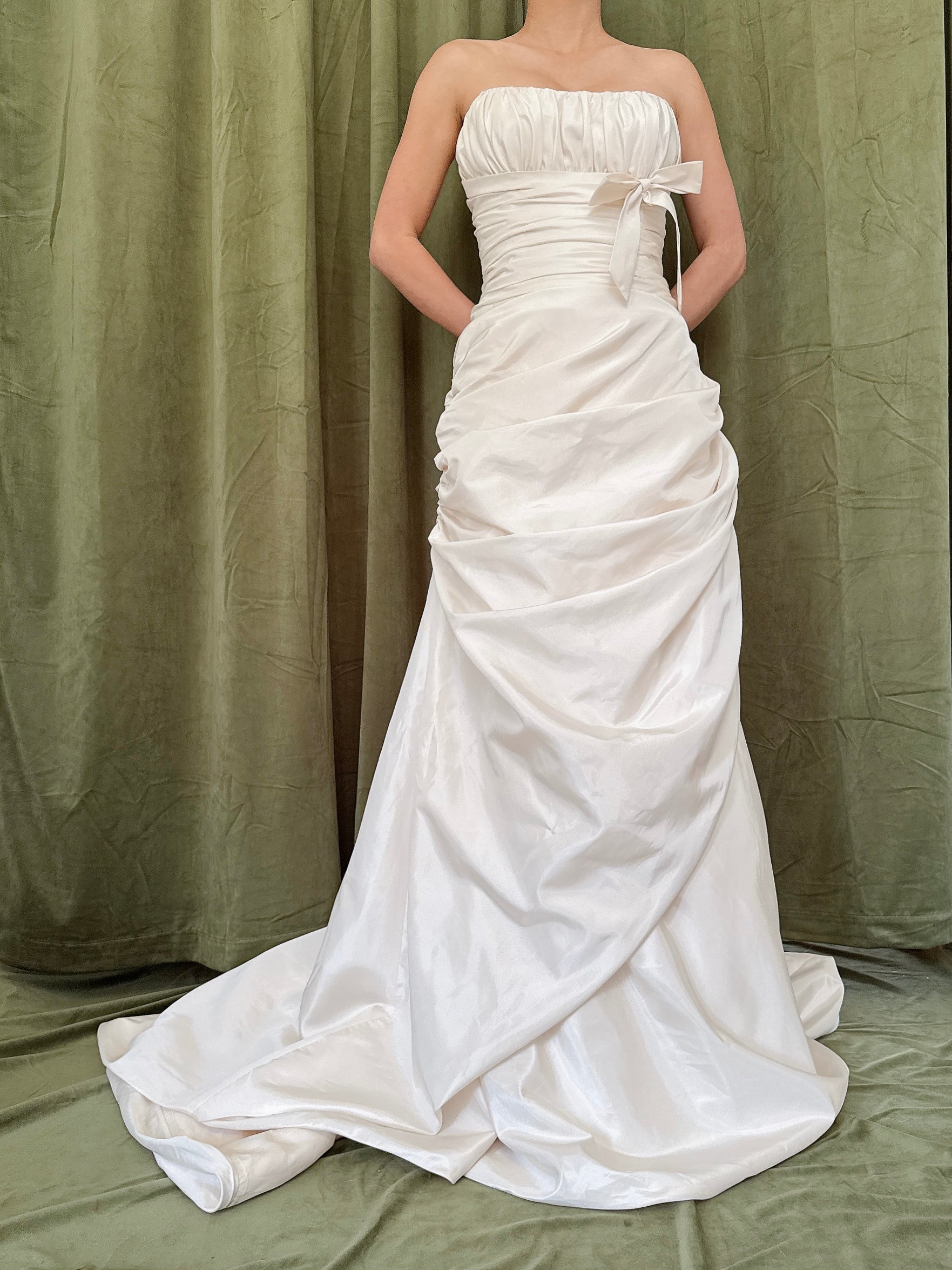 Vintage Tafetta Strapless Gown - L/10