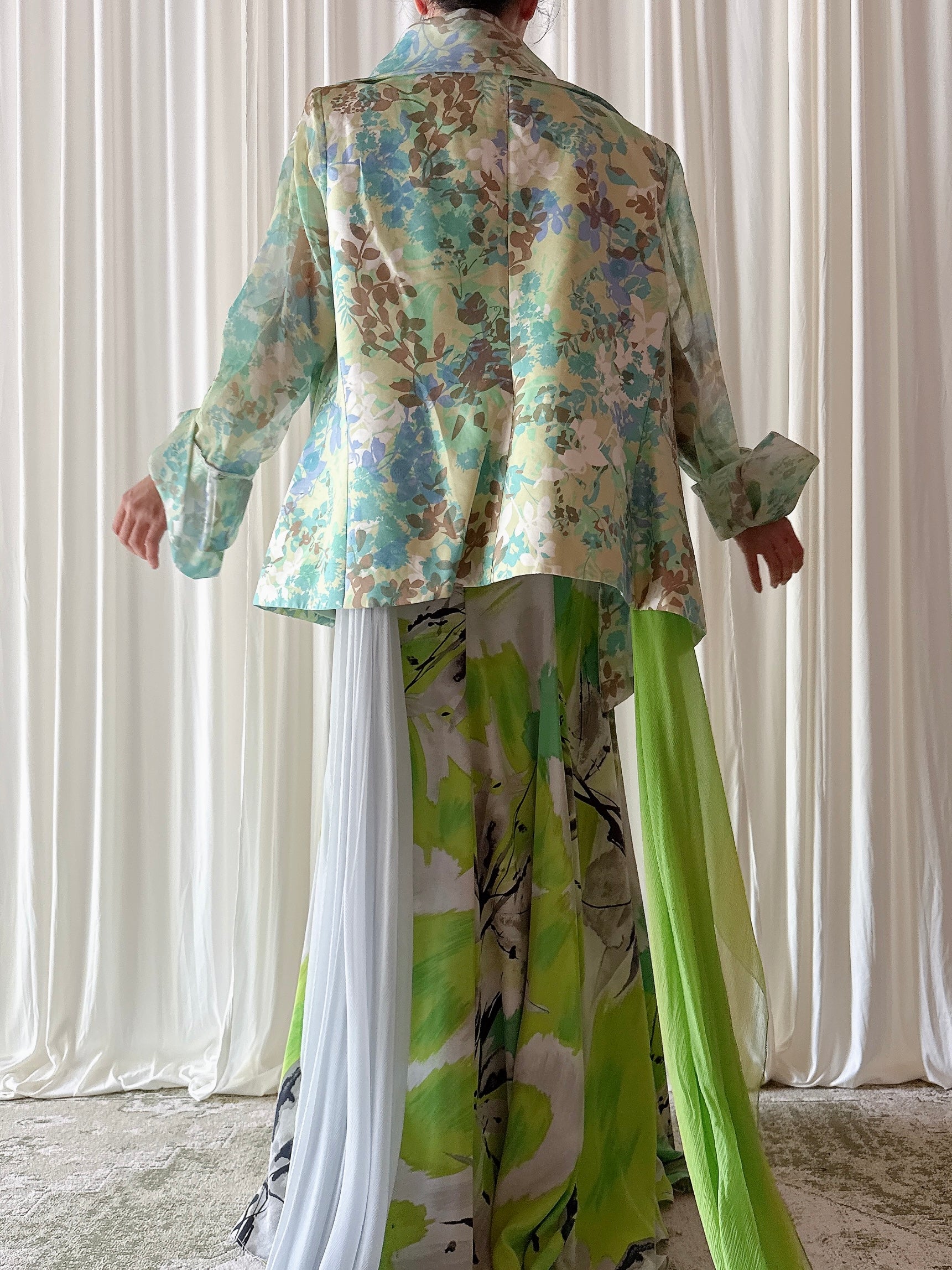 Vintage Equateur Floral Jacket - Size 50