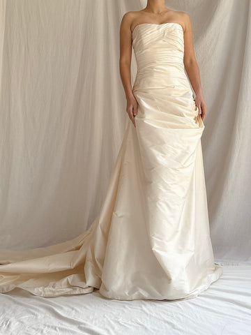 Vintage Silk Draped Gown - XS/S 2/4