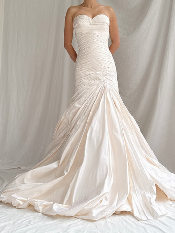1990s Pnina Tornai Silk Draped Gown - M