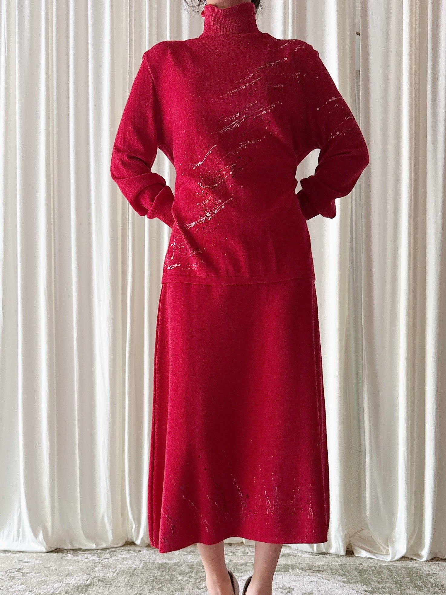 Vintage BJ Knits Wool 2 Piece Set - L