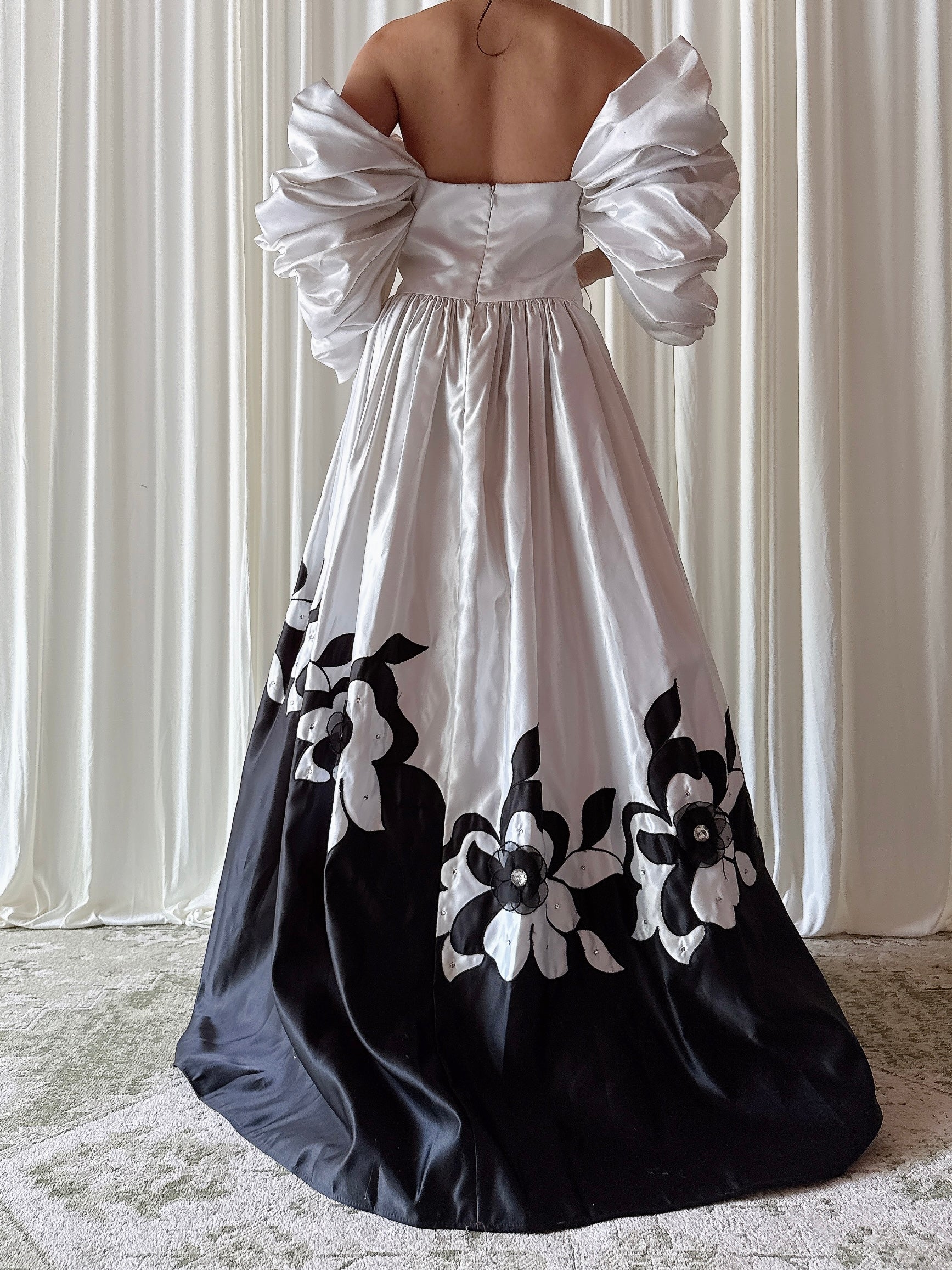 Vintage Eavis & Brown Black White Dress - 28W/34B