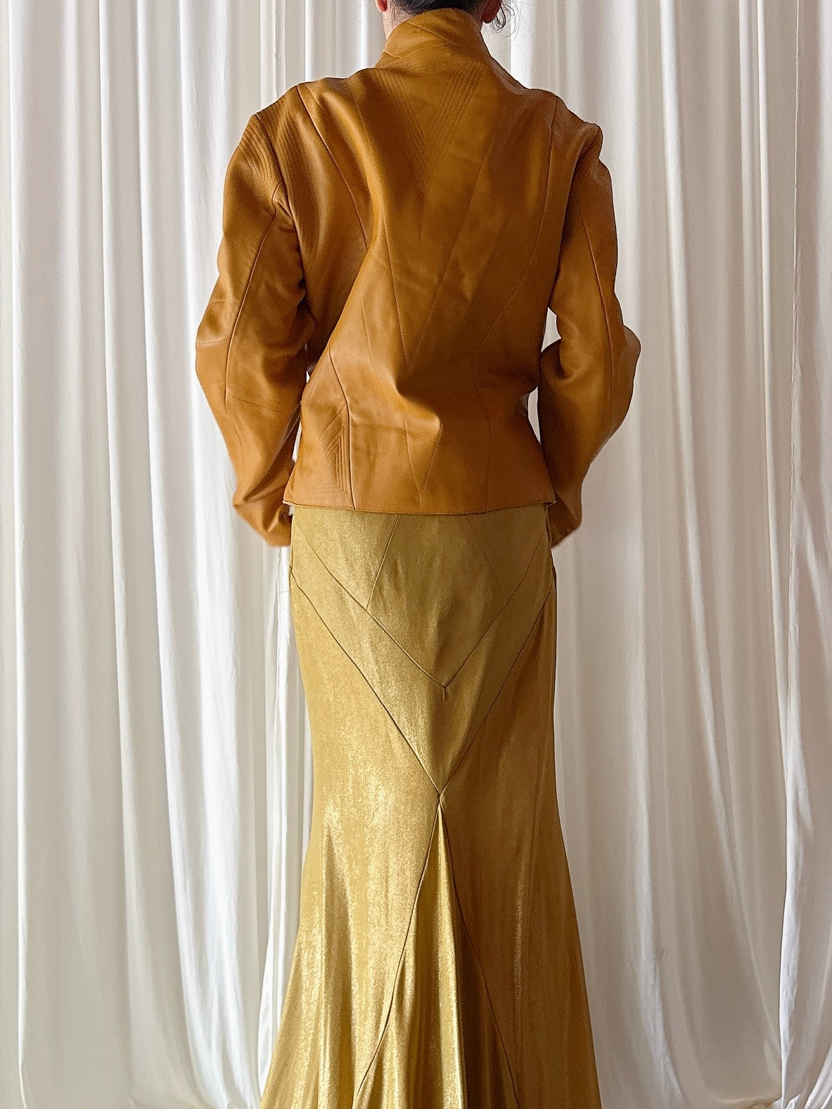 Vintage Mustard 100% Leather Jacket - M