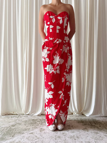 Vintage Victor Costa Red Dress - Size 2