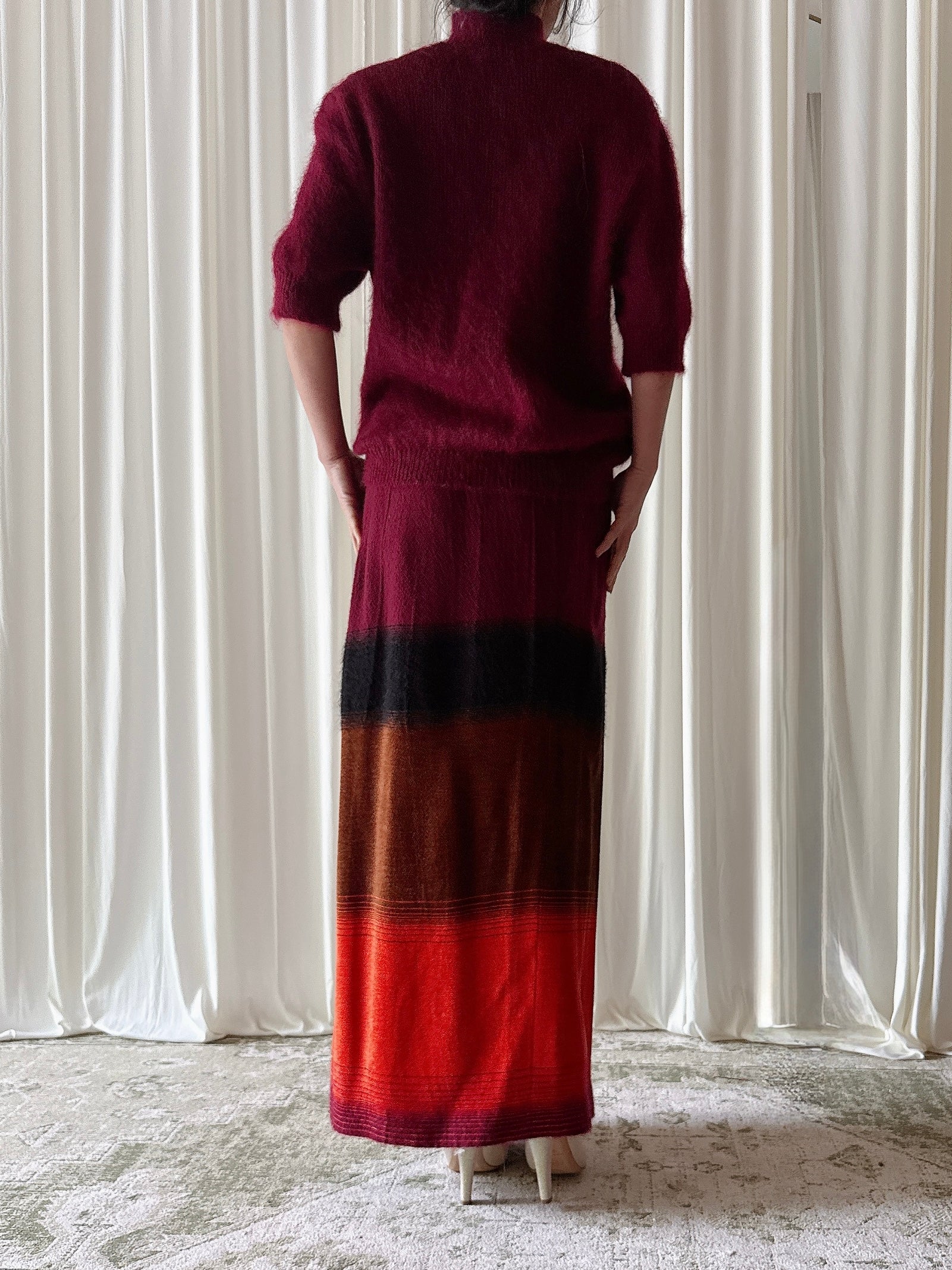 Vintage Floranna Fuzzy Knit Set - IT 46