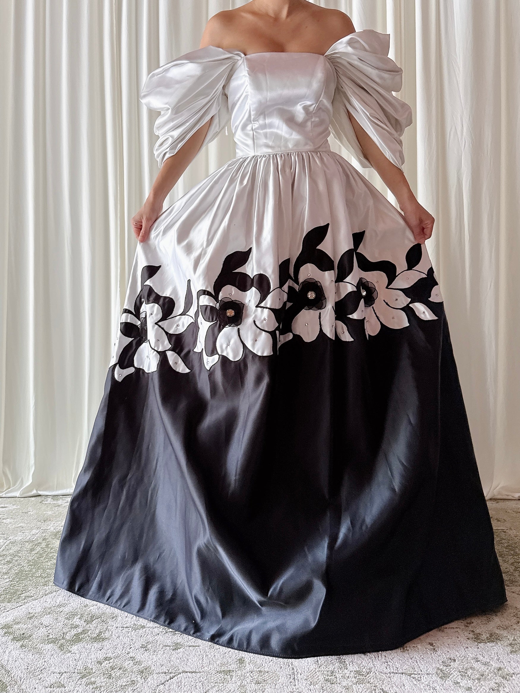 Vintage Eavis & Brown Black White Dress - 28W/34B