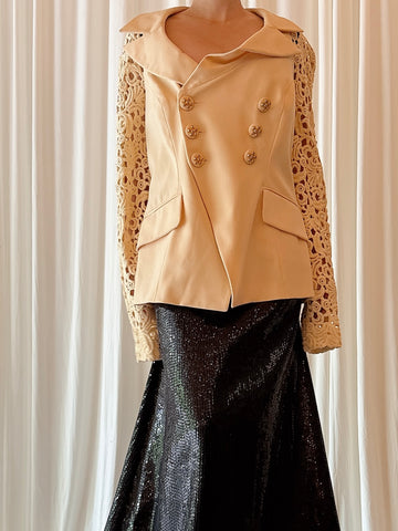 Vintage Jacques Molko Light Yellow Jacket - Size 46
