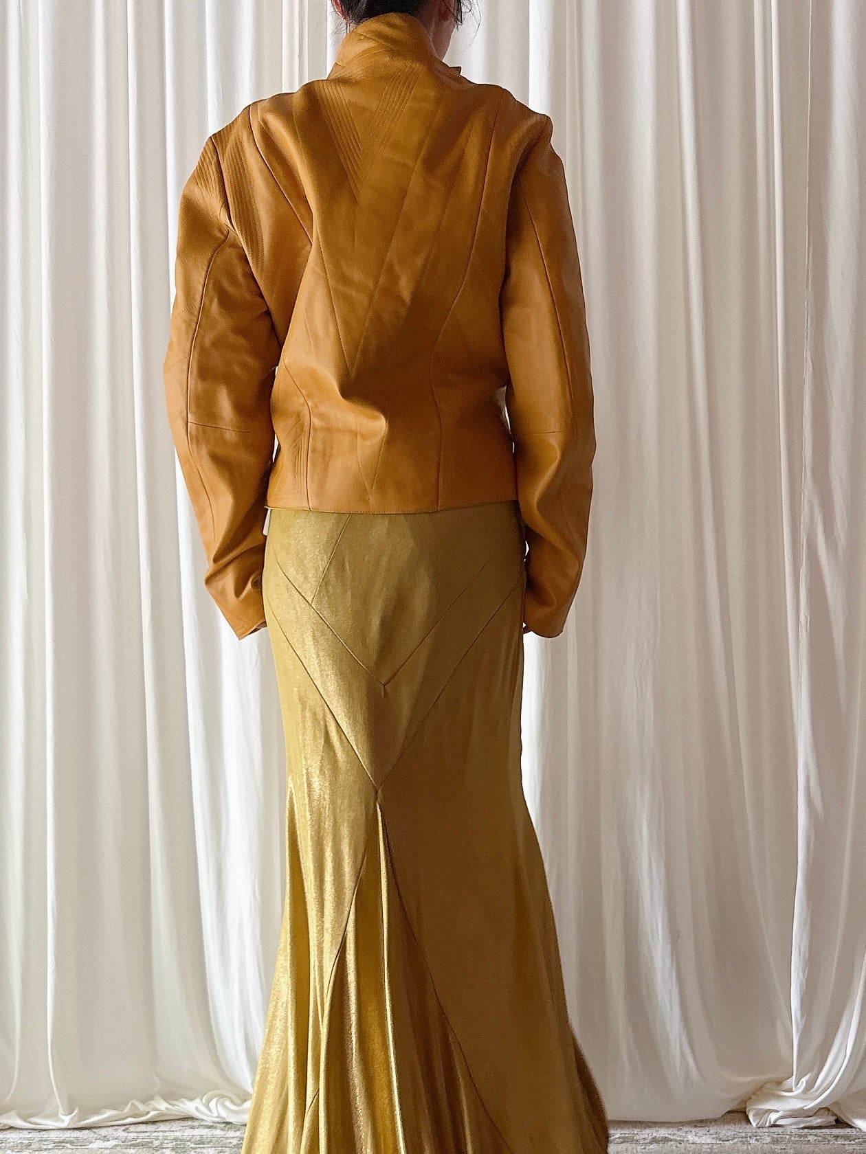 Vintage Mustard 100% Leather Jacket - M