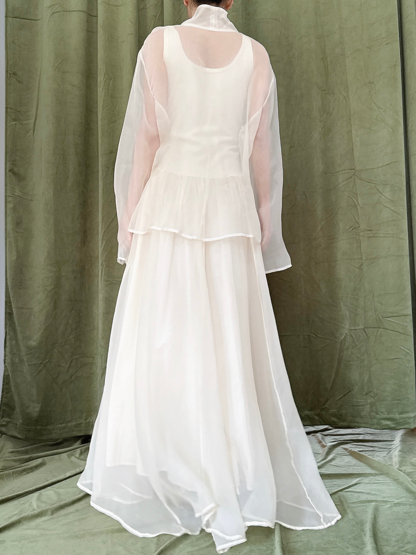 Vintage Silk Organza 2-Piece Set - M