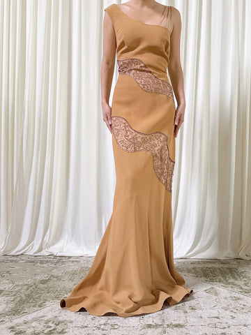 Vintage Alliage Brown Dress - Size FR 44