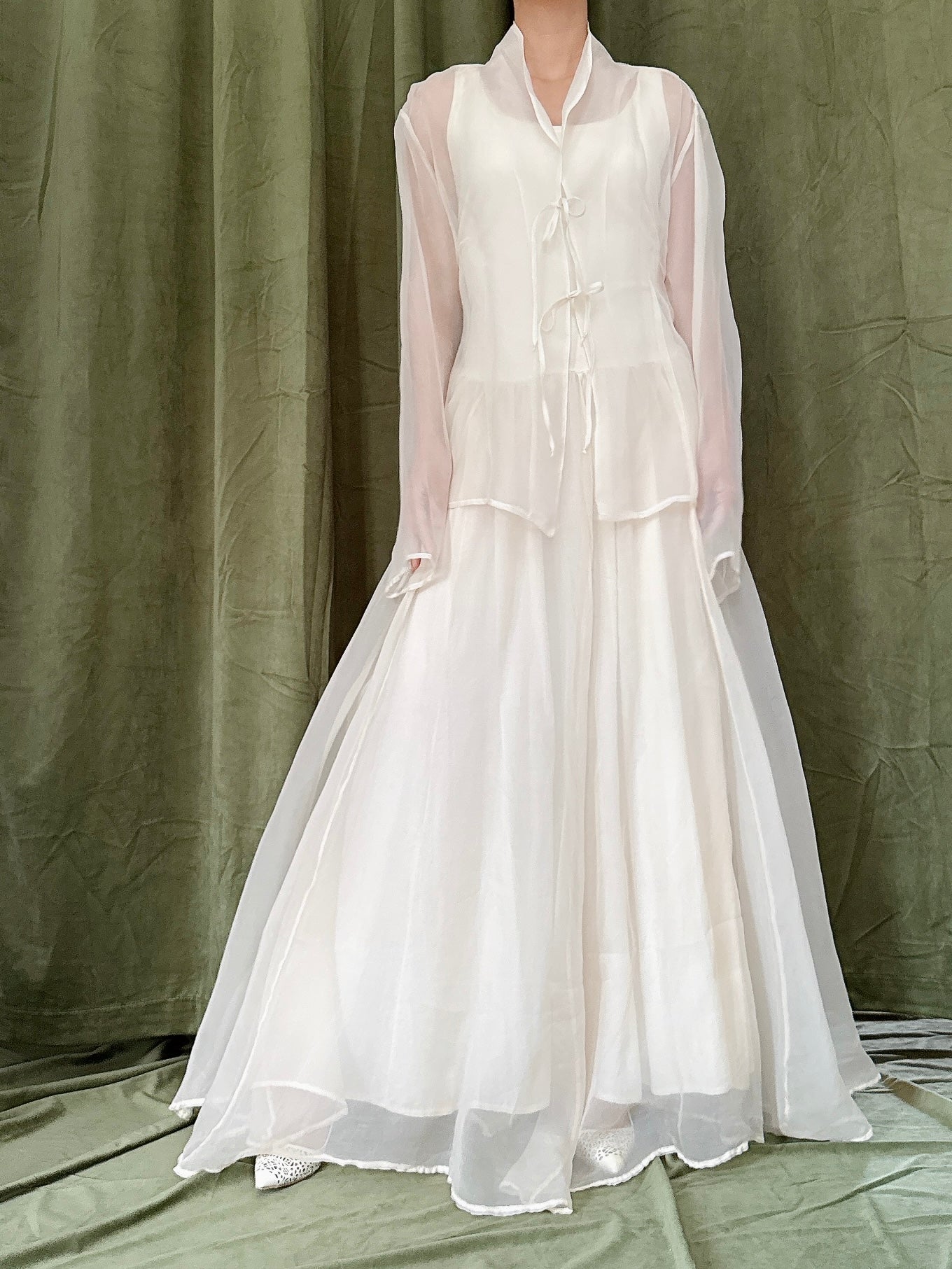 Vintage Silk Organza 2-Piece Set - M
