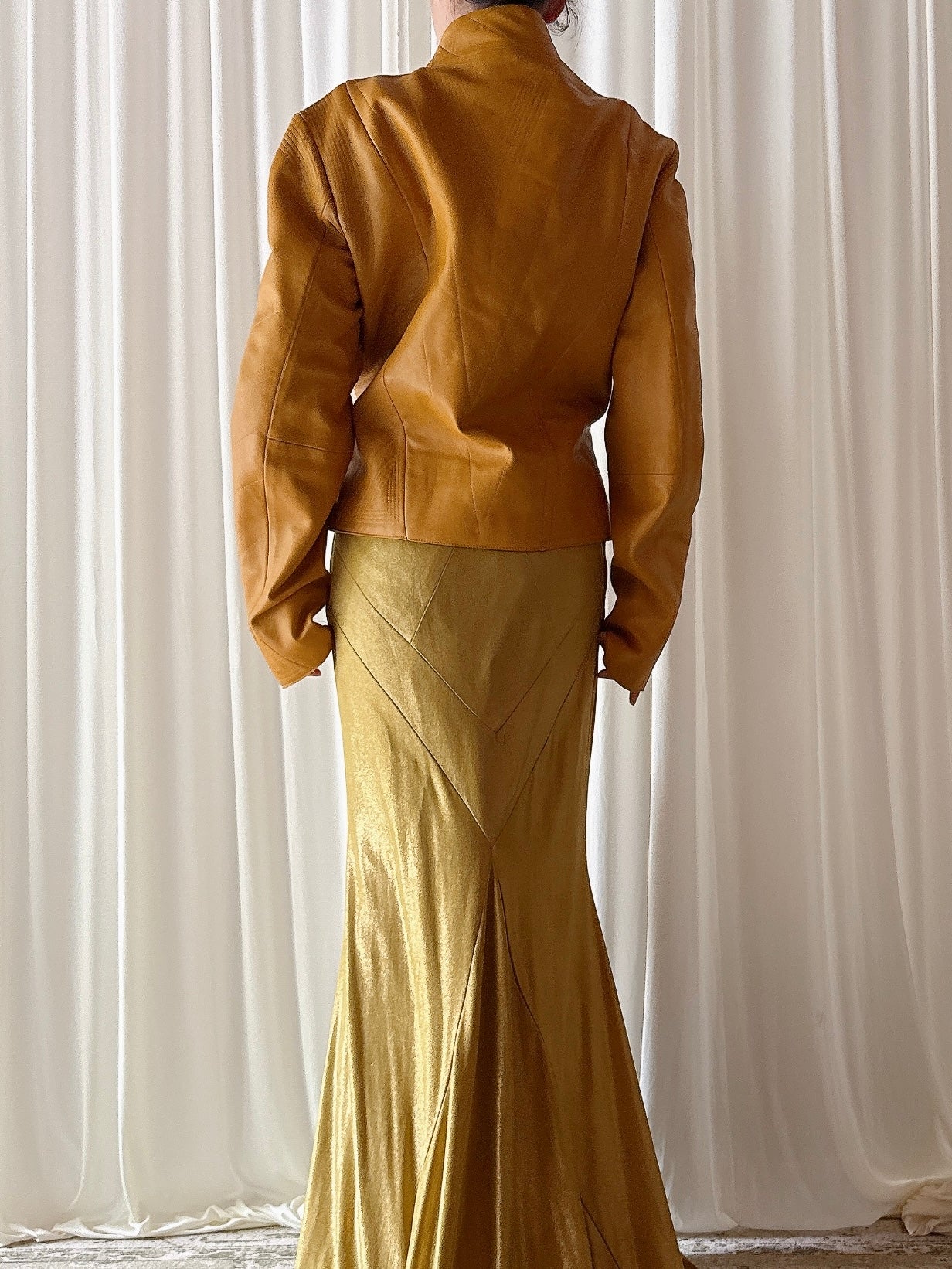 Vintage Mustard 100% Leather Jacket - M