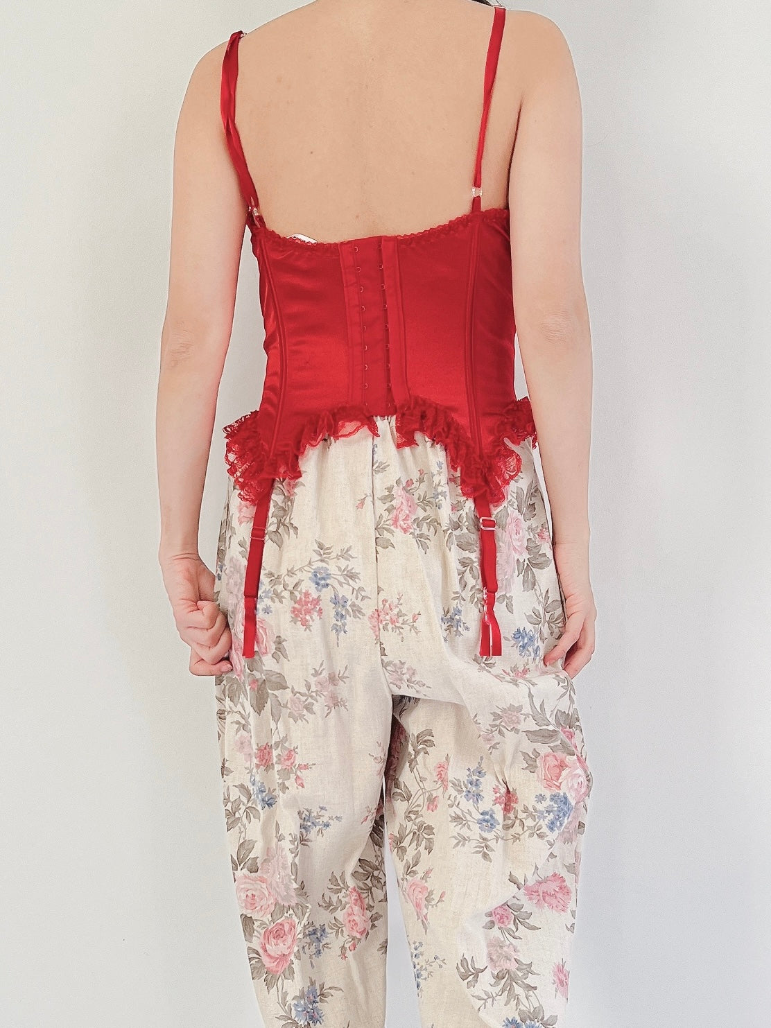 Vintage Red Corset Top - S