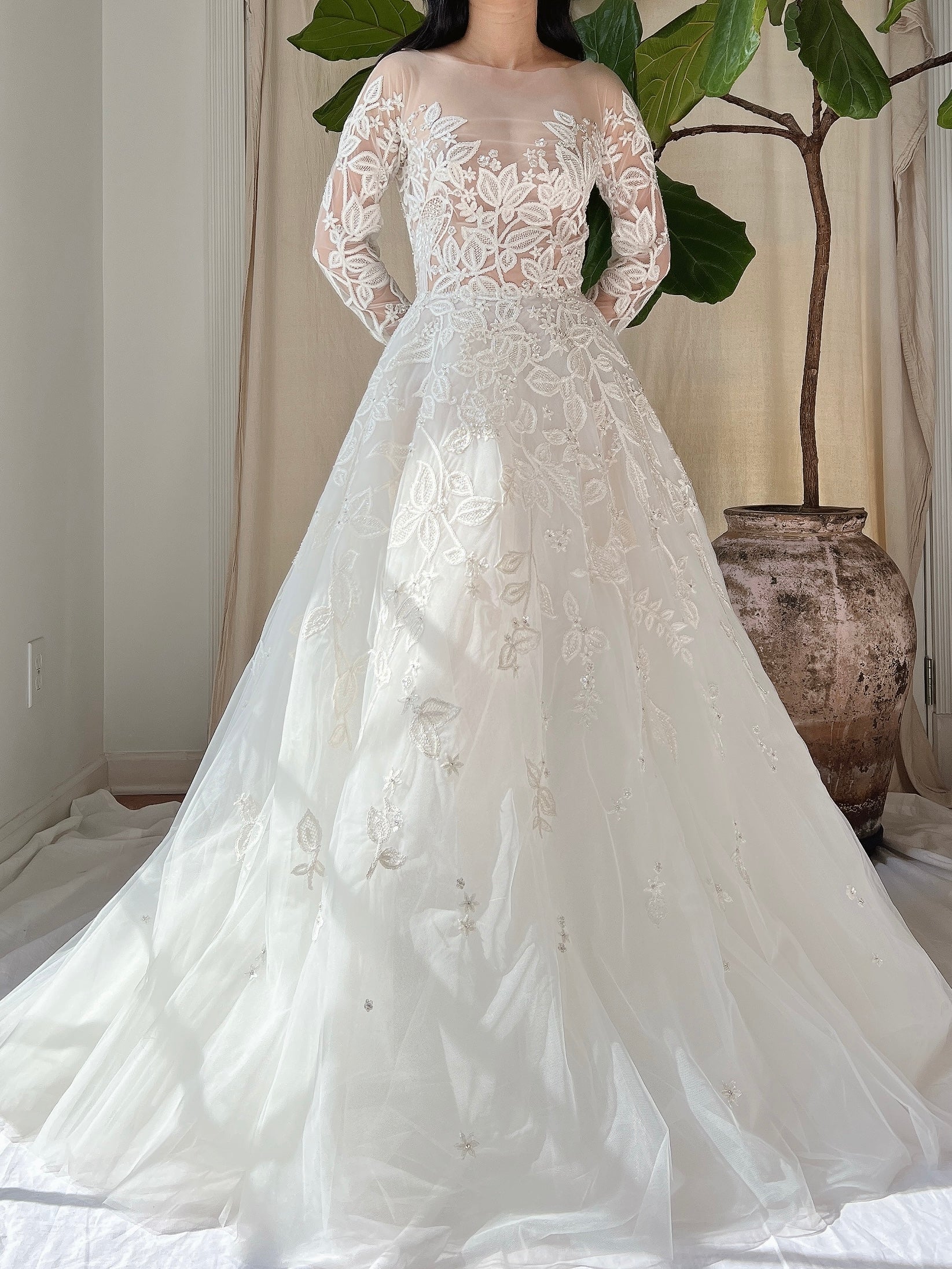 Zuhair Murad Tulle Embroidered Dress - S