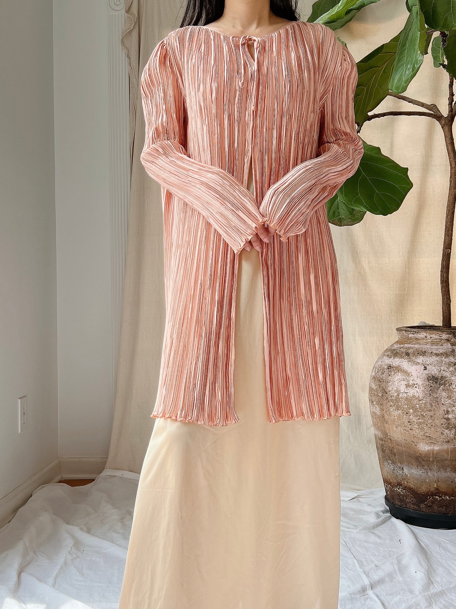 1980s Mary McFadden Pleated Tunic - M